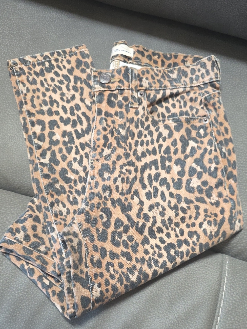 ❤️5for$25 GAP Leopard Print High-Rise Skinny Jeans - Brown Black
